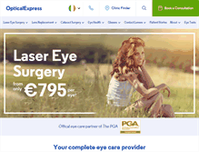 Tablet Screenshot of opticalexpress.ie